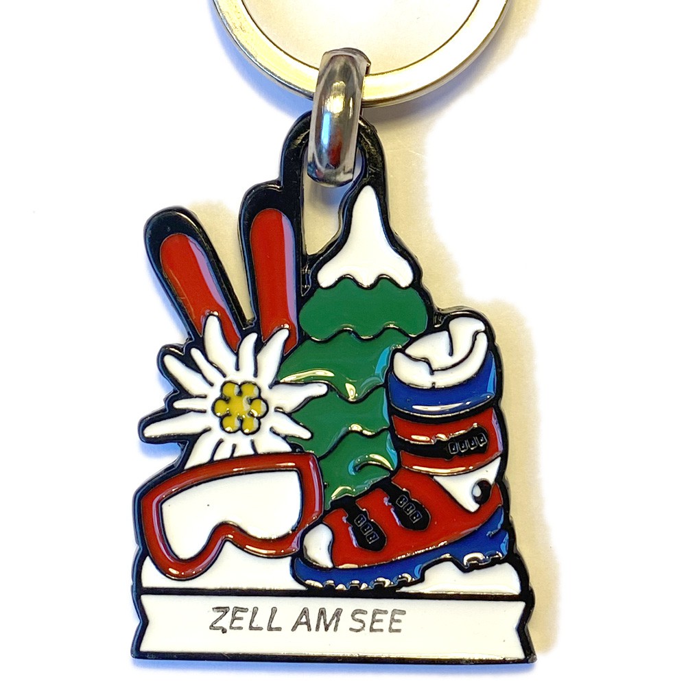 Schlüsselanhänger Ski Metall