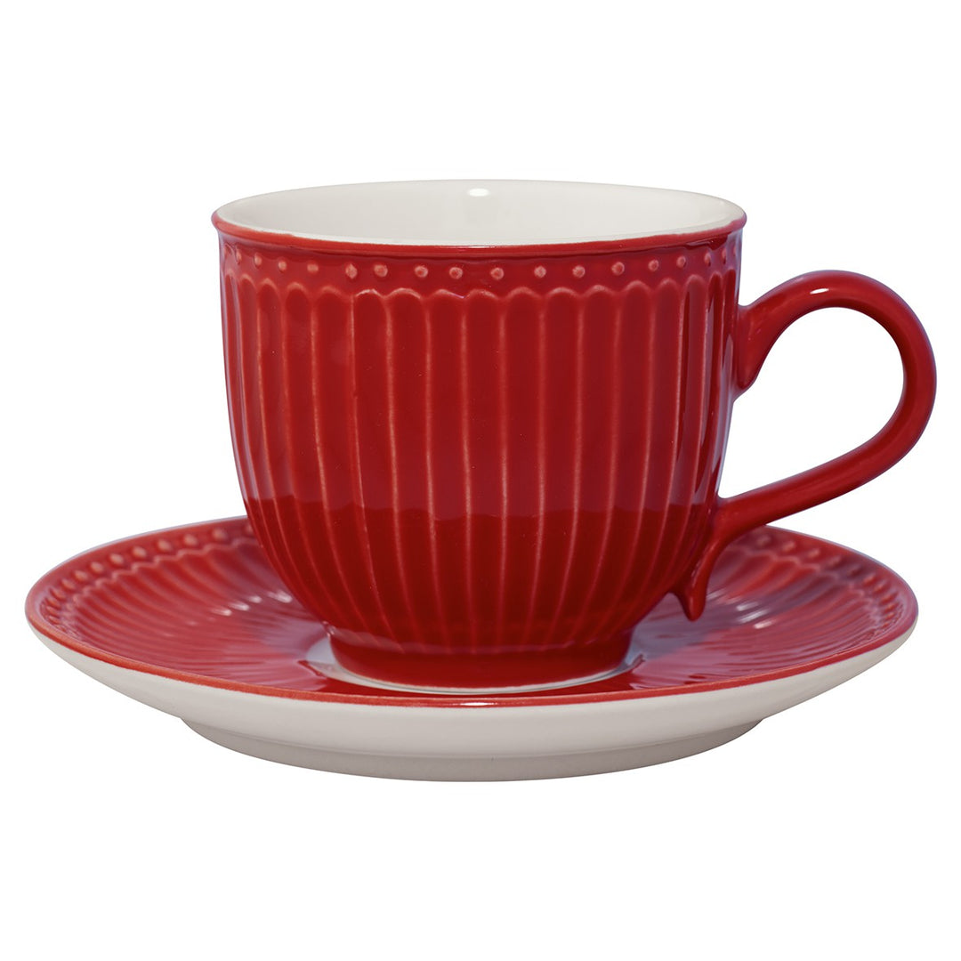 Tasse mit Untertasse Alice red