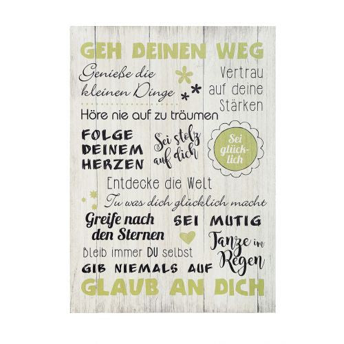 MDF Weisheit 'Geh deinen Weg'