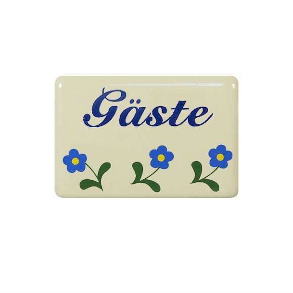 Schild "Gäste"