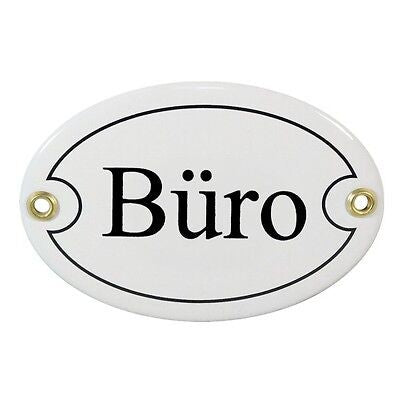 Schild "Büro" oval