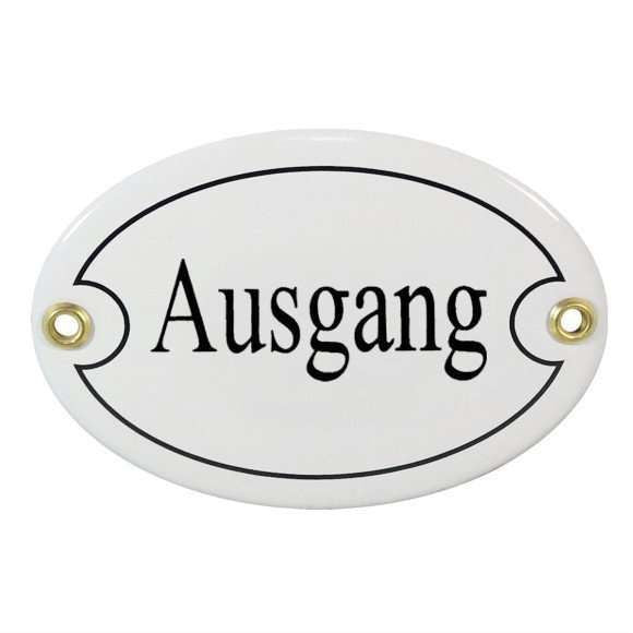 Schild "Ausgang" oval