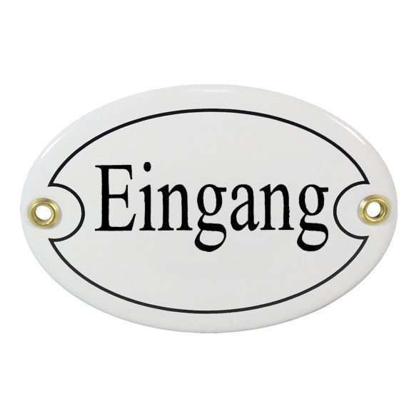 Schild "Eingang" oval