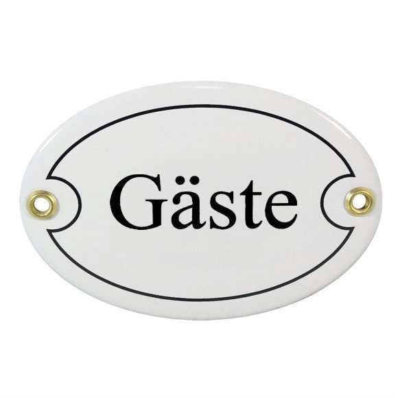 Schild "Gäste" oval