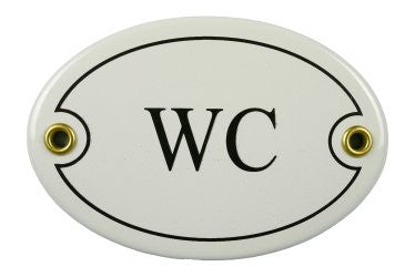 Schild "WC" oval