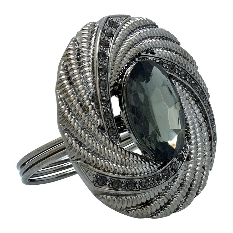 Serviettenring Crystal grey 4er-Set