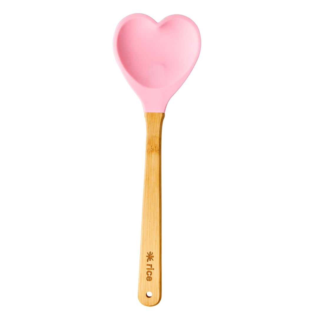 Küchenlöffel aus Silikon in Herzform zartrosa