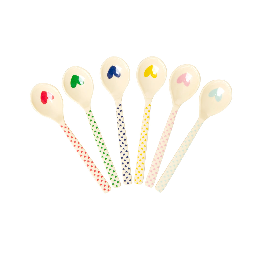 Melamine Teaspoon - Heart Print