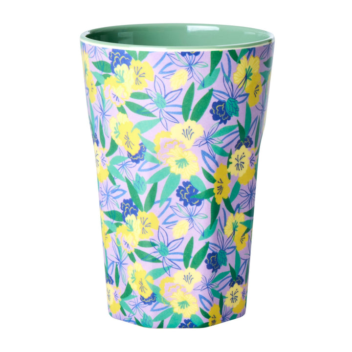 Large Melamine Cup - "Fancy Pansy" Print