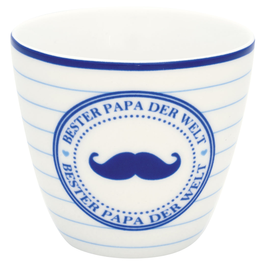 Lattebecher Papa blau