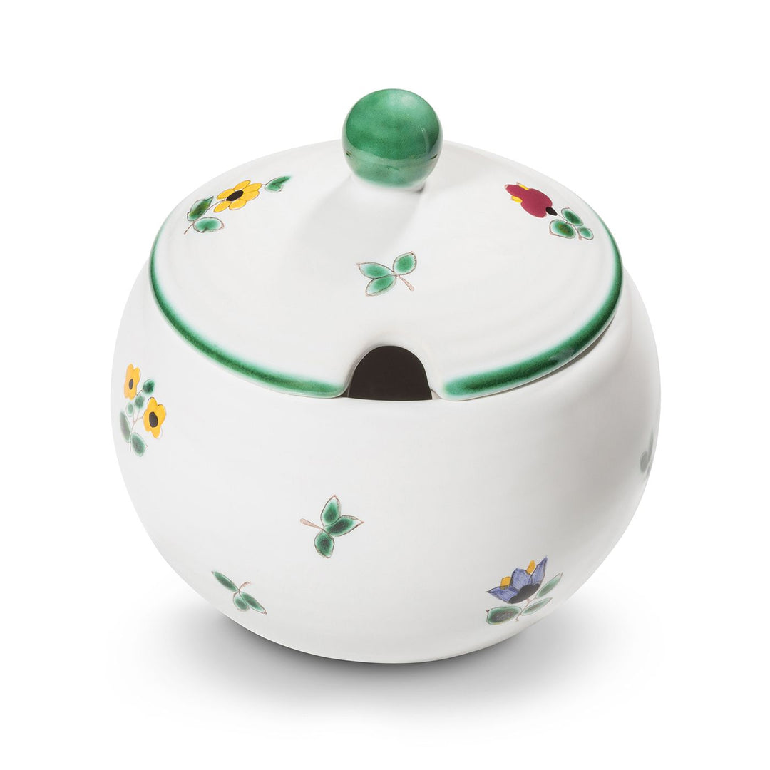 Scattered flowers, sugar bowl with cutout (Ø 10cm)