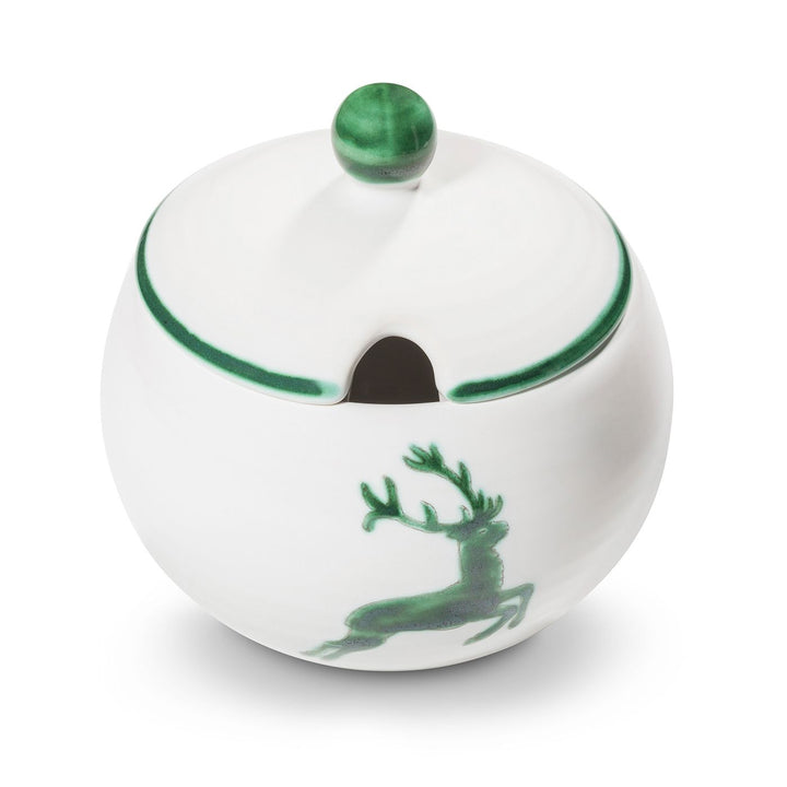Green Deer, Sugar Bowl with Cutout (Ø 10cm)