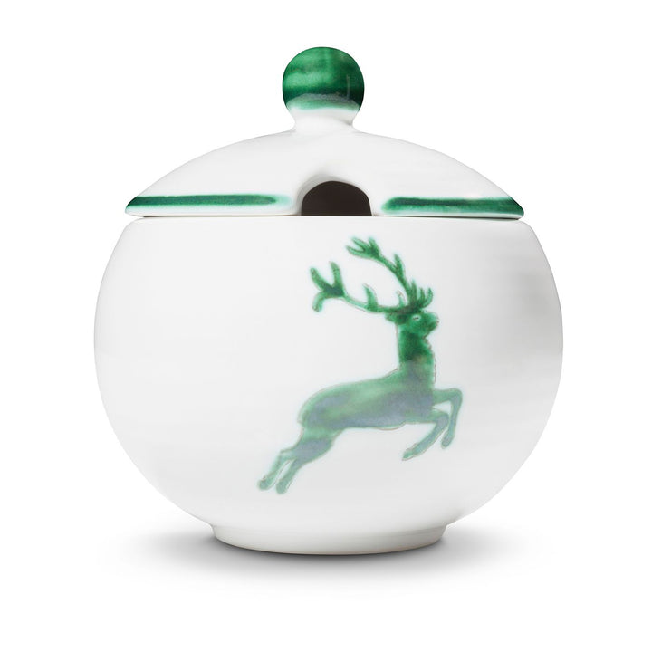 Green Deer, Sugar Bowl with Cutout (Ø 10cm)