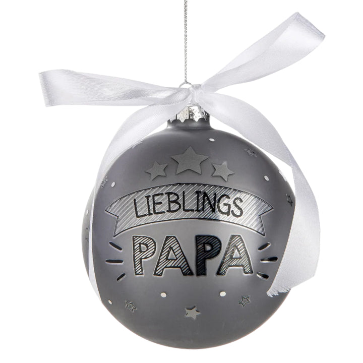 Glas Baumkugel Weihnachtszauber 'Lieblings Papa'