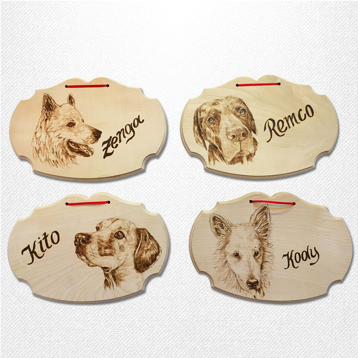wooden board curved edge approx. 30 x 20 cm 