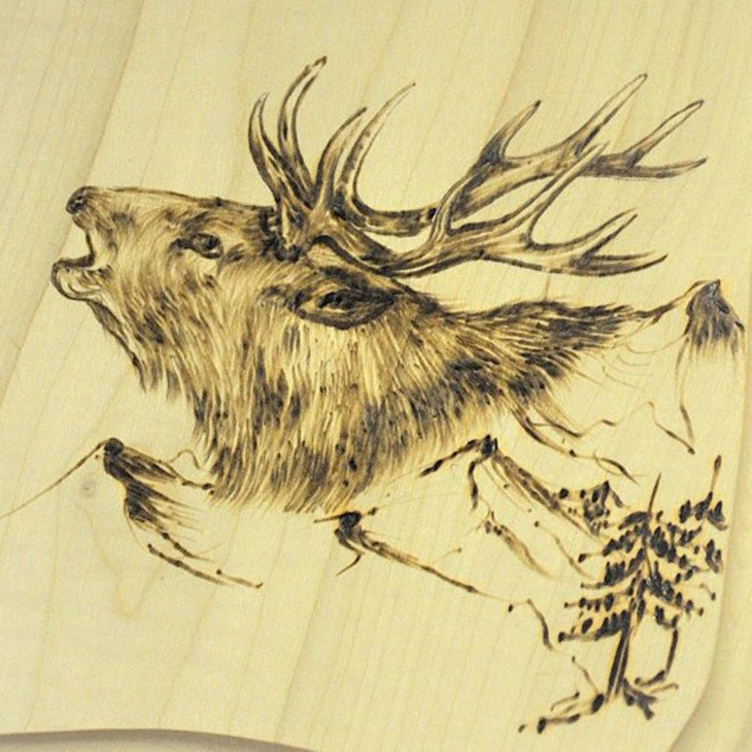 wooden board curved edge approx. 30 x 20 cm 