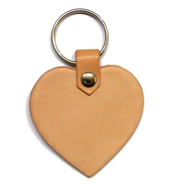 Keyring - Heart - Genuine Leather
