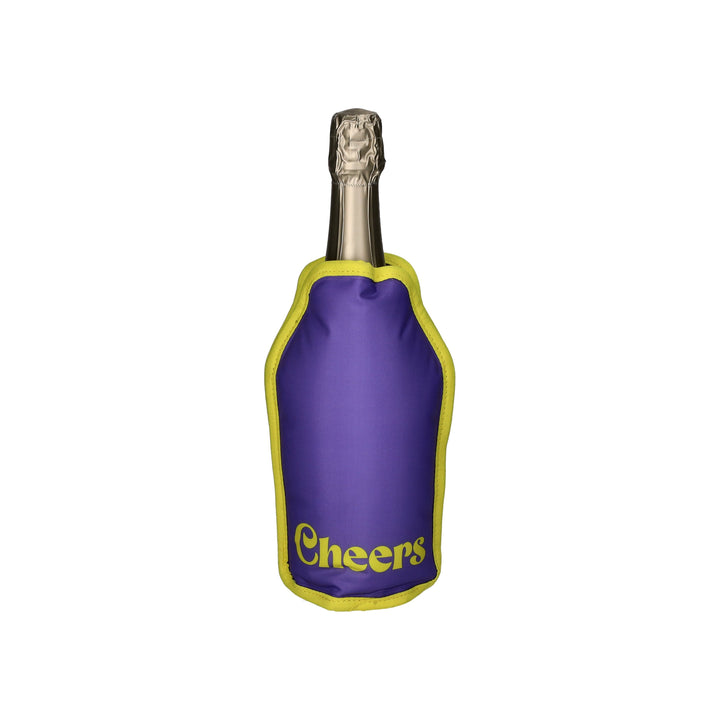 Kühlmanschette, Motiv: Cheers my dears!, lila/gelb