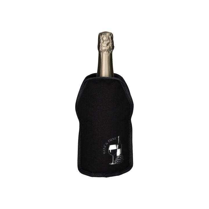 Kühlmanschette, Motiv: Wine and Dine, schwarz