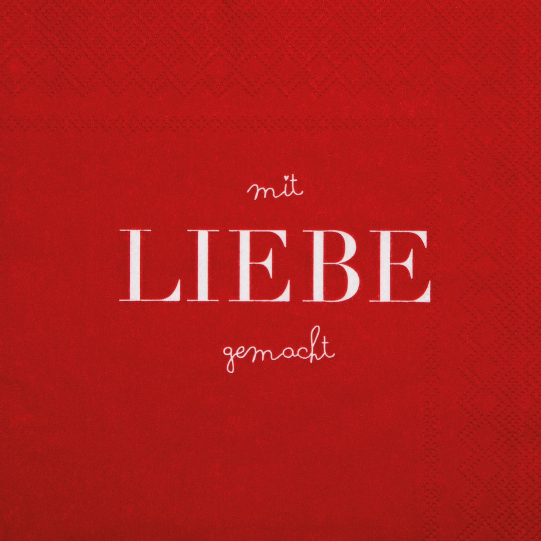 PET Serviette "Mit Liebe gemacht"