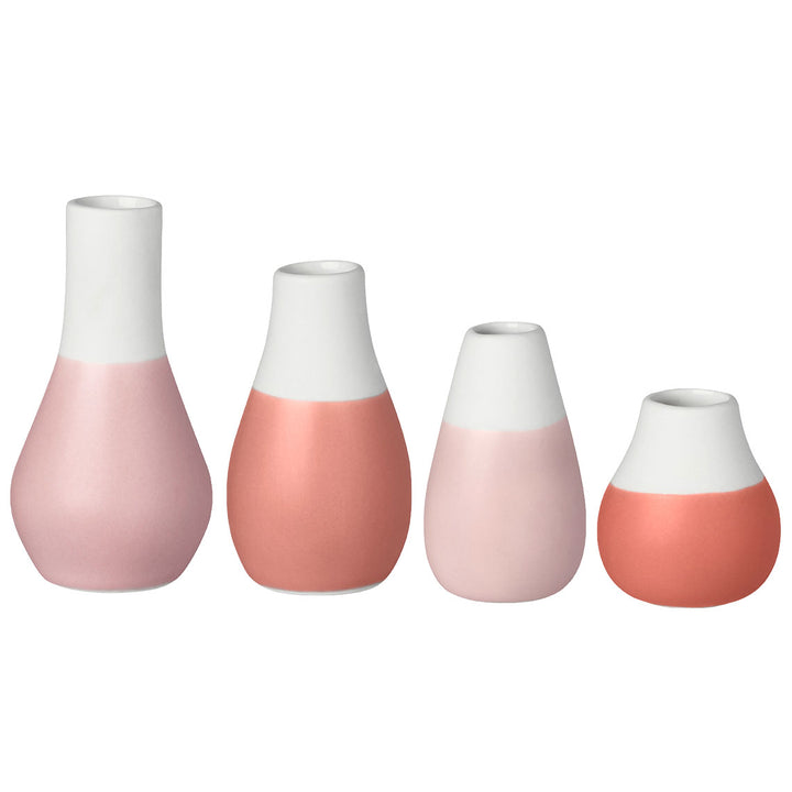 Mini Pastellvasen 4er Set pudertöne