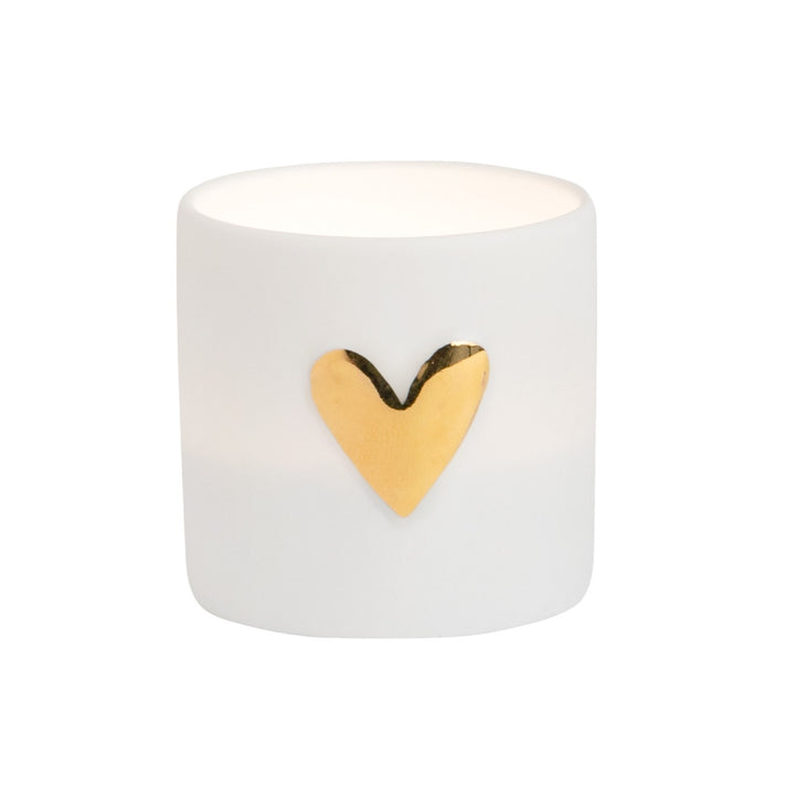 WOLKE SIEBEN Lichter Herz 2er Set gold D.4.5cm. H.4.5cm