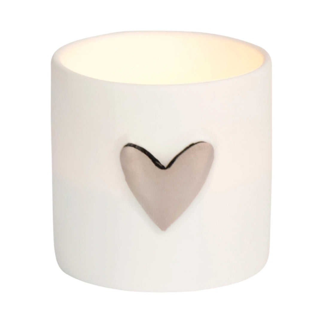 Lichter Herz 2er Set silber D.4.5cm. H.4.5cm