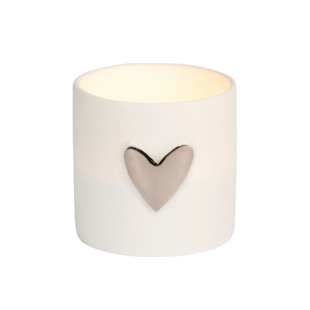 Lichter Herz 2er Set silber D.4.5cm. H.4.5cm