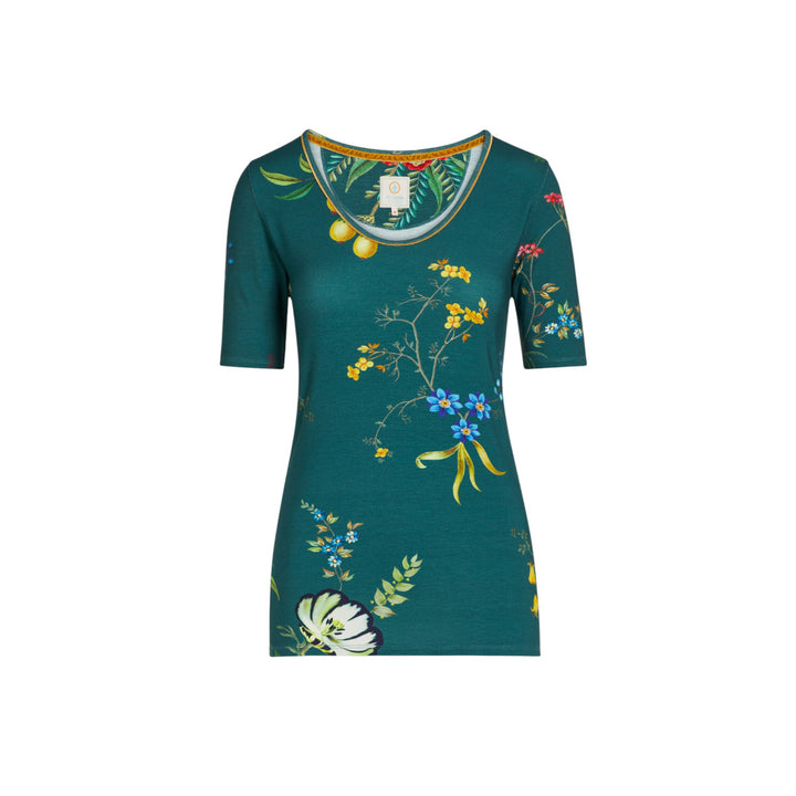 Tjess Kurzarm Shirt Fleur Grandeur Green M
