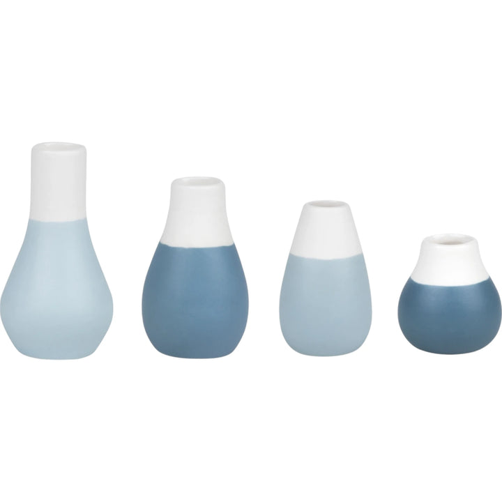 Mini Pastellvasen 4er Set blau