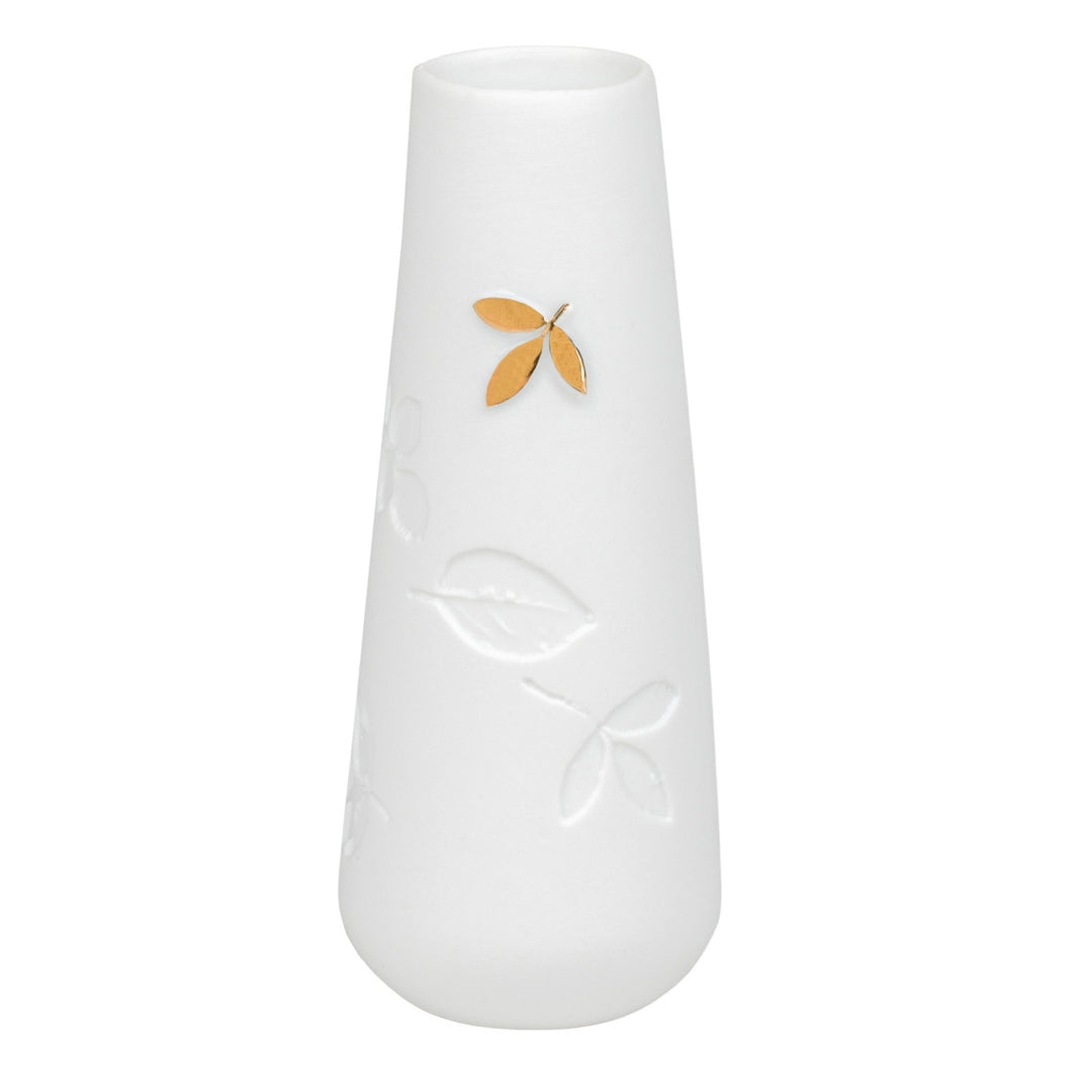 Porzellangeschichten Goldblatt Minivase Blatt klein
