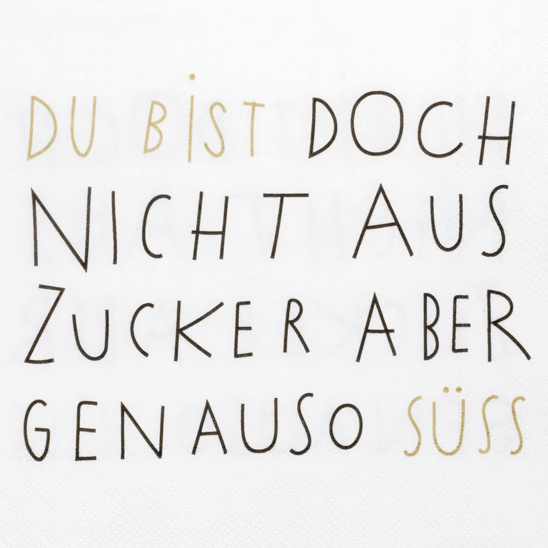 Guten Morgen Cocktailserviette "Nicht aus Zucker"