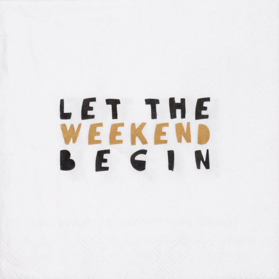 Cocktailserviette "Let the weekend begin"