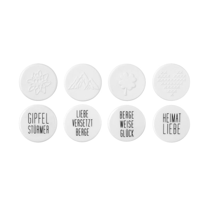 Bergluft Porzellantaler (4 Designs)