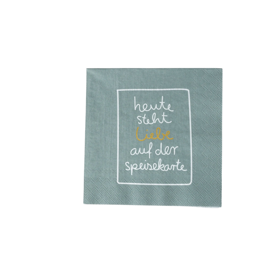 Serviette "Heute steht Liebe"