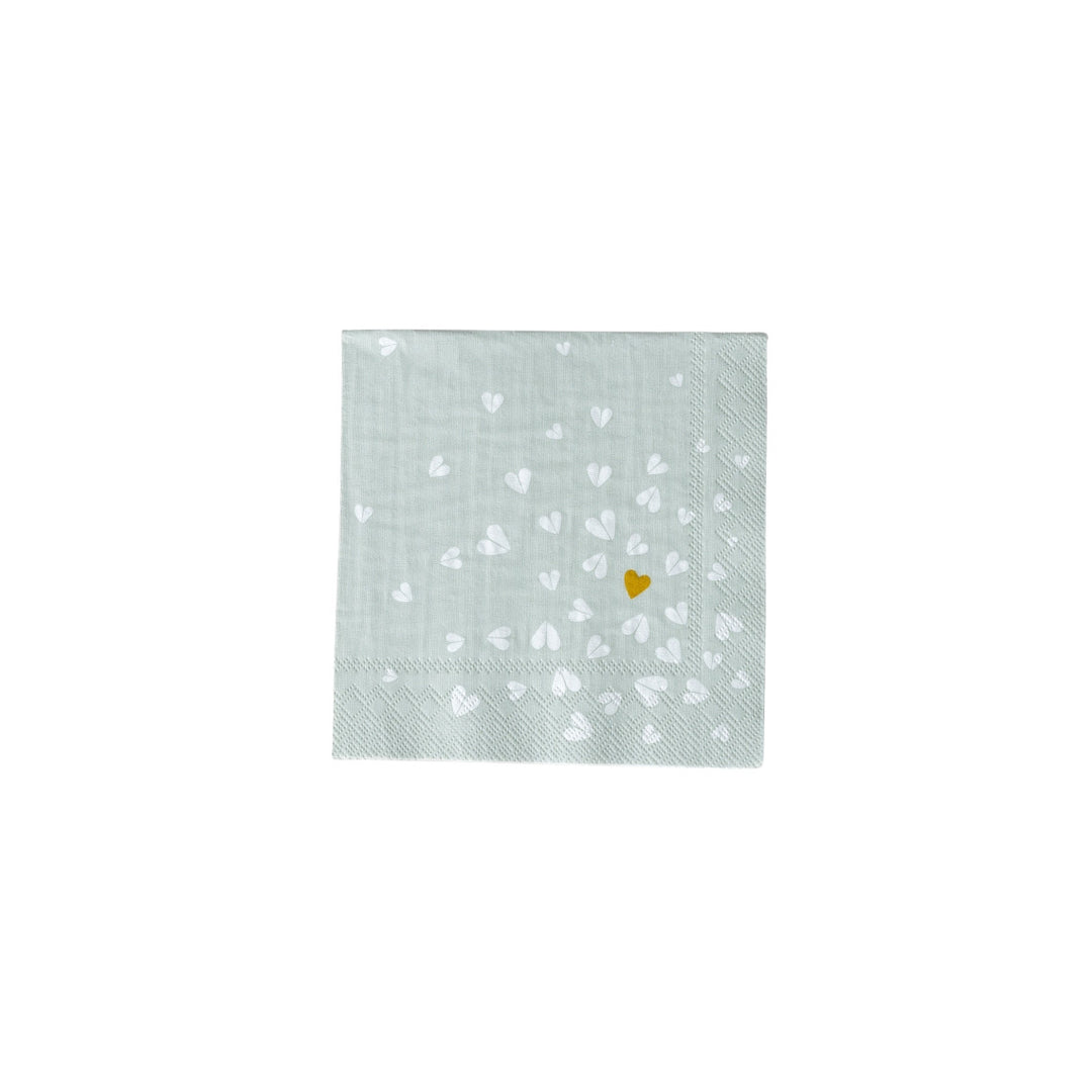 Cocktailserviette "Goldenes Herz"