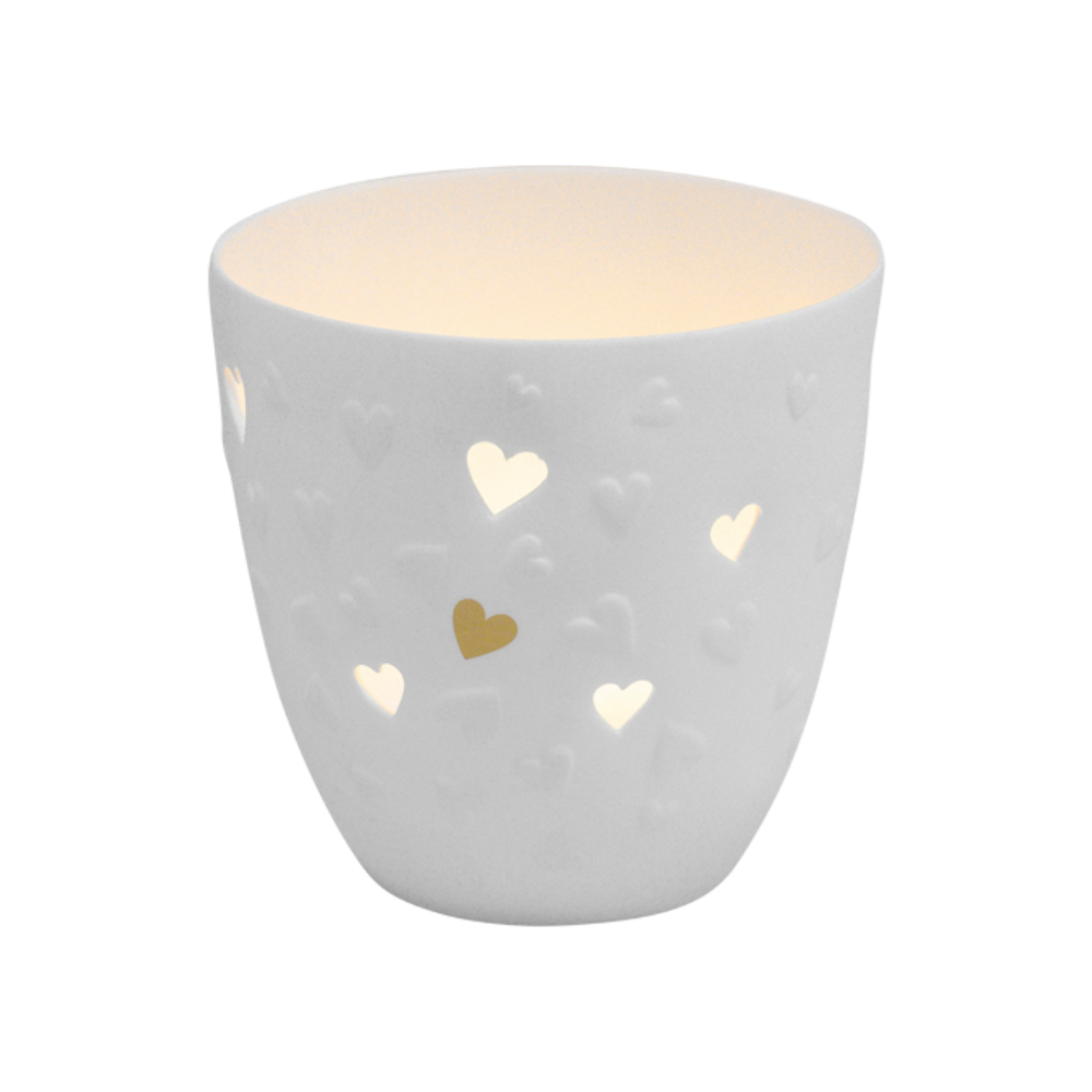 Poesielicht "Goldene Herzen"