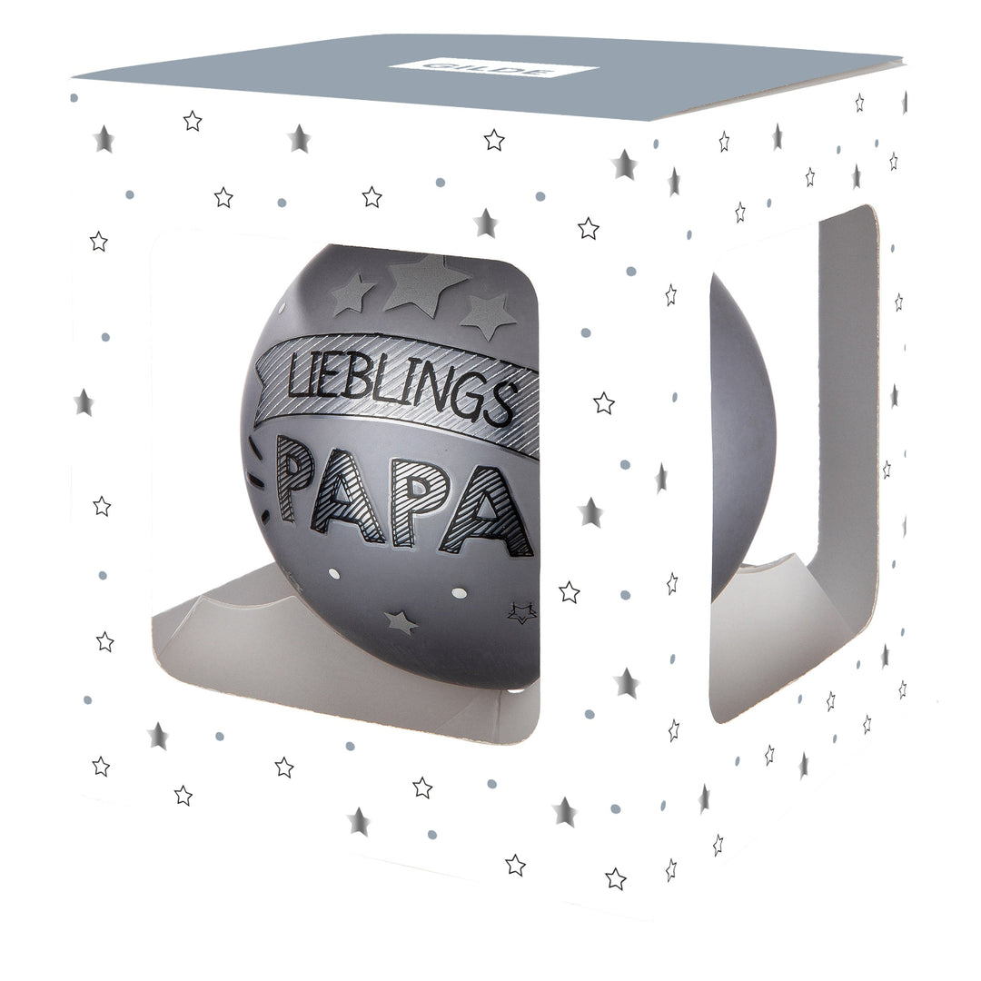 Glas Baumkugel Weihnachtszauber 'Lieblings Papa'