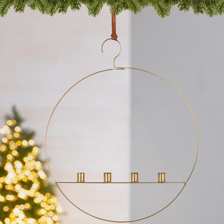 candle holder wreath for taper candles