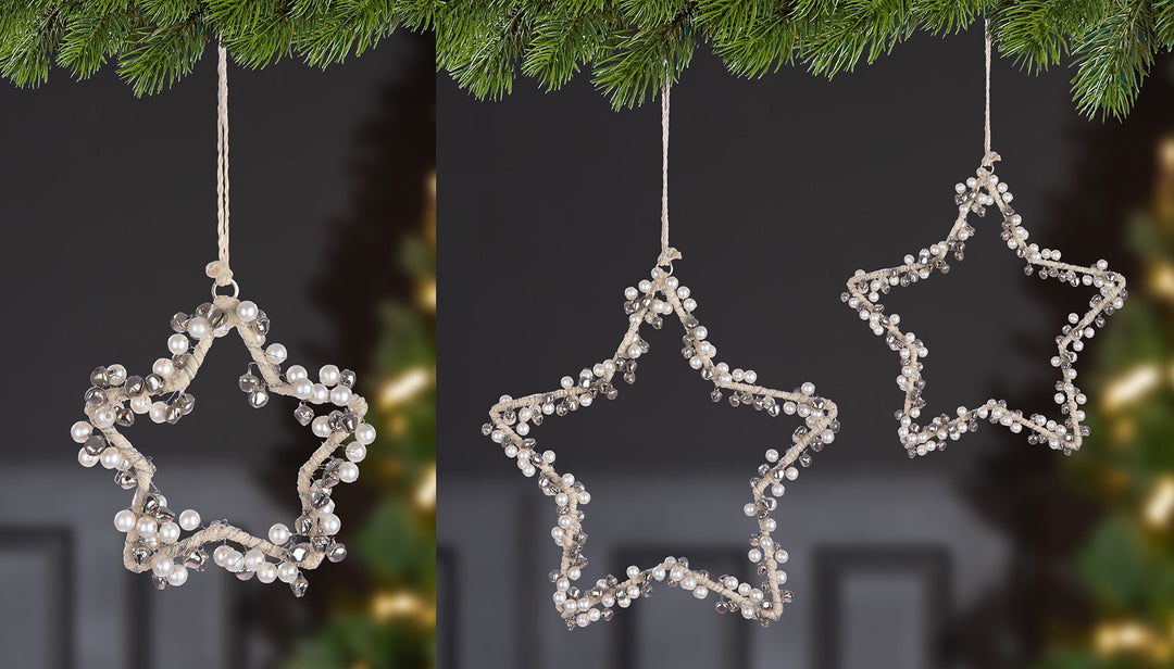 Textile Hanging Star 'Pearl'