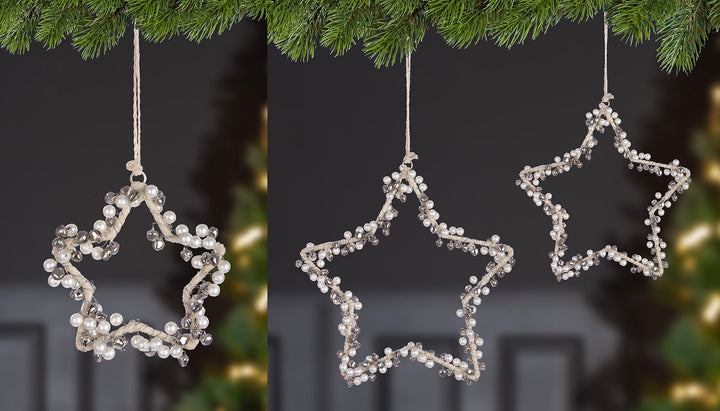Textile Hanging Star 'Pearl'