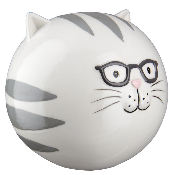 Spardose Katze, rund „Brillo“ klein