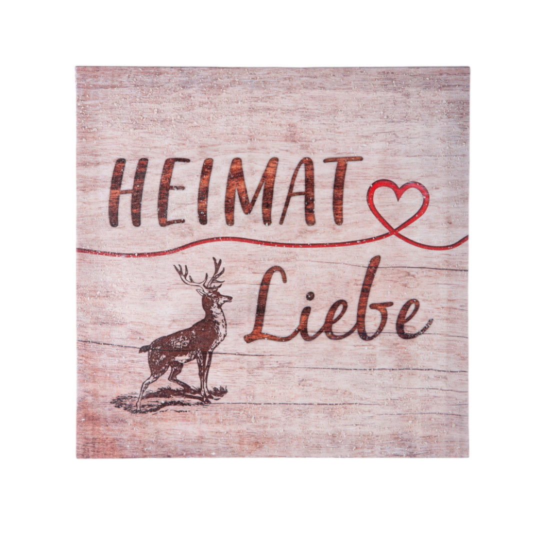 Holz/Leinen Bild Gemälde 'Heimat'rt