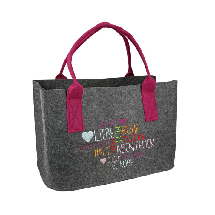 Filztasche 'Schlagworte'