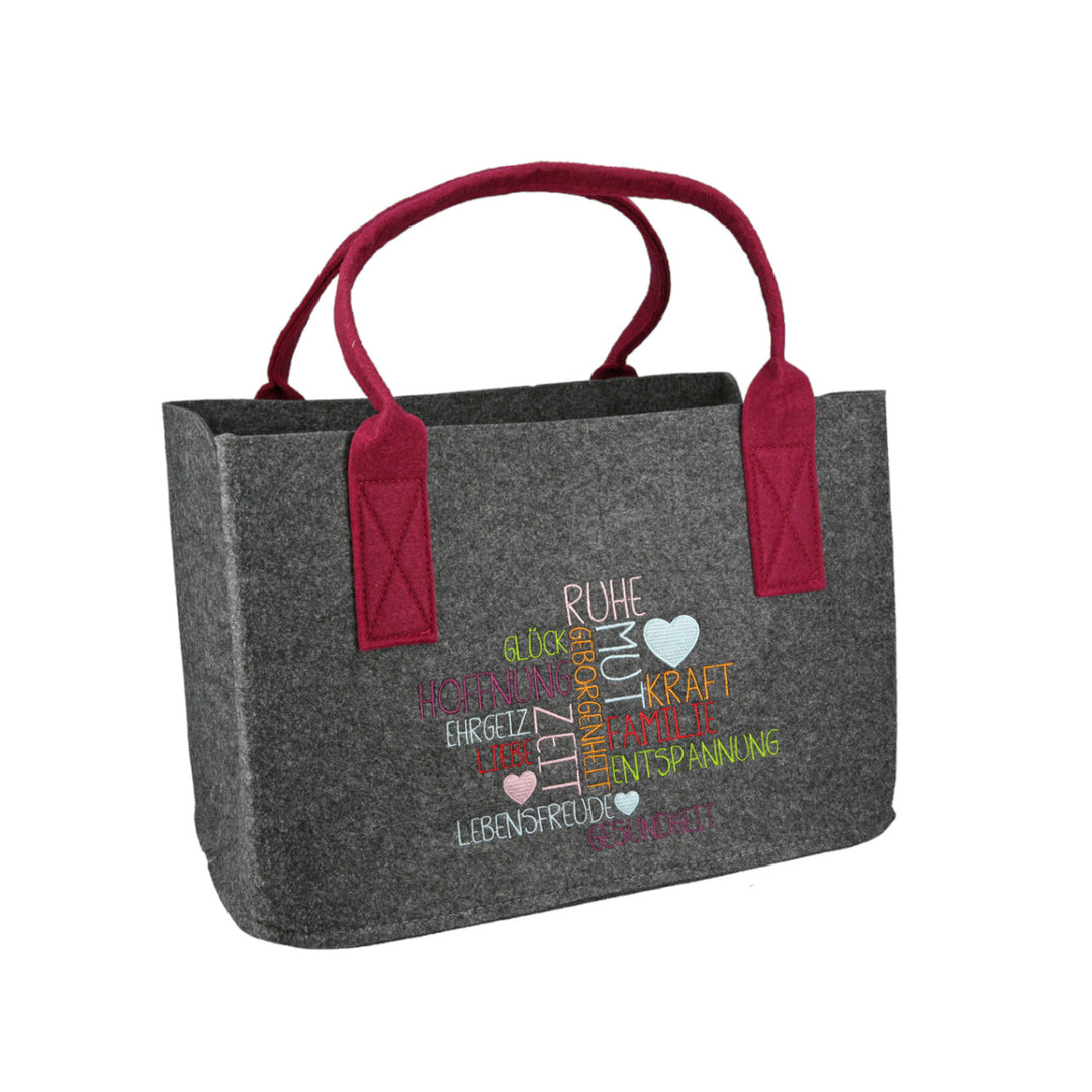 Filztasche 'Schlagworte'