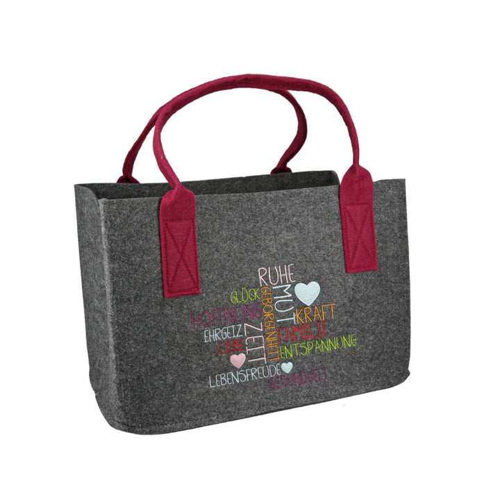 Filztasche 'Schlagworte'