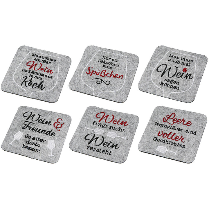 Filz Untersetzer quadratisch "Weinfest"
