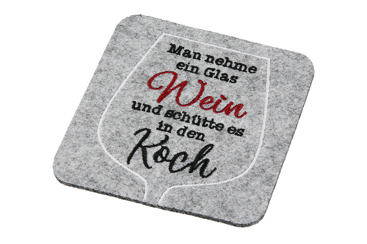 Filz Untersetzer quadratisch "Wein"