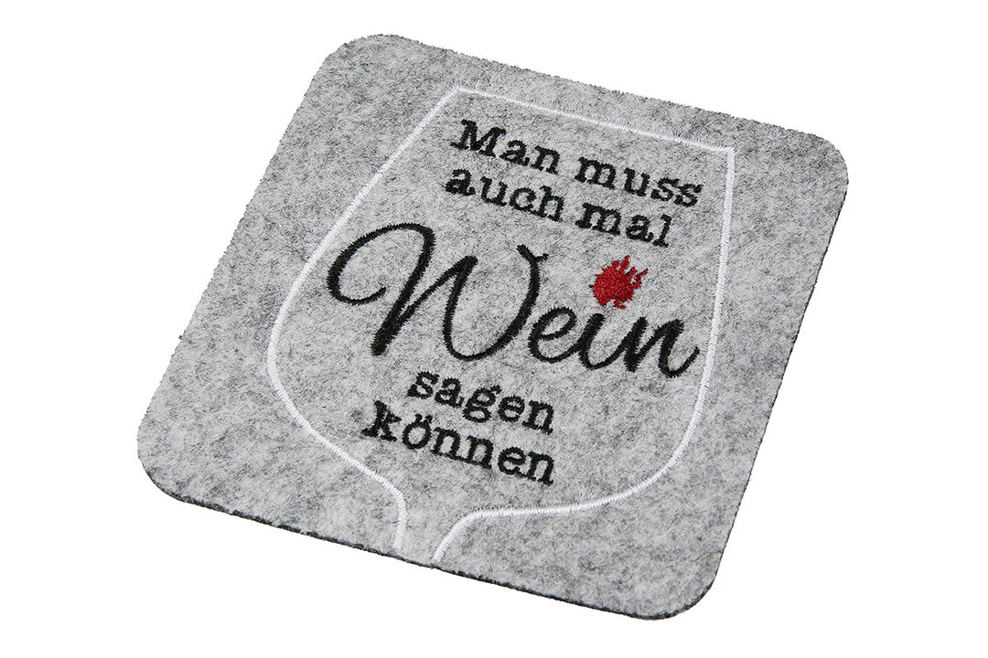 Filz Untersetzer quadratisch "Wein"