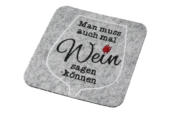 Filz Untersetzer quadratisch "Wein"